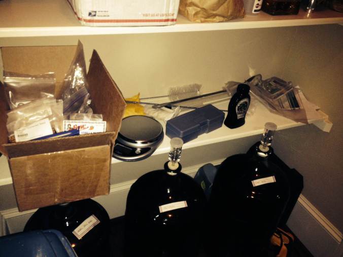 For the record, that's a food scale, honey, and an assortment of potions he orders from magazines.